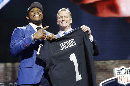 Josh Jacobs at the NFL Draft